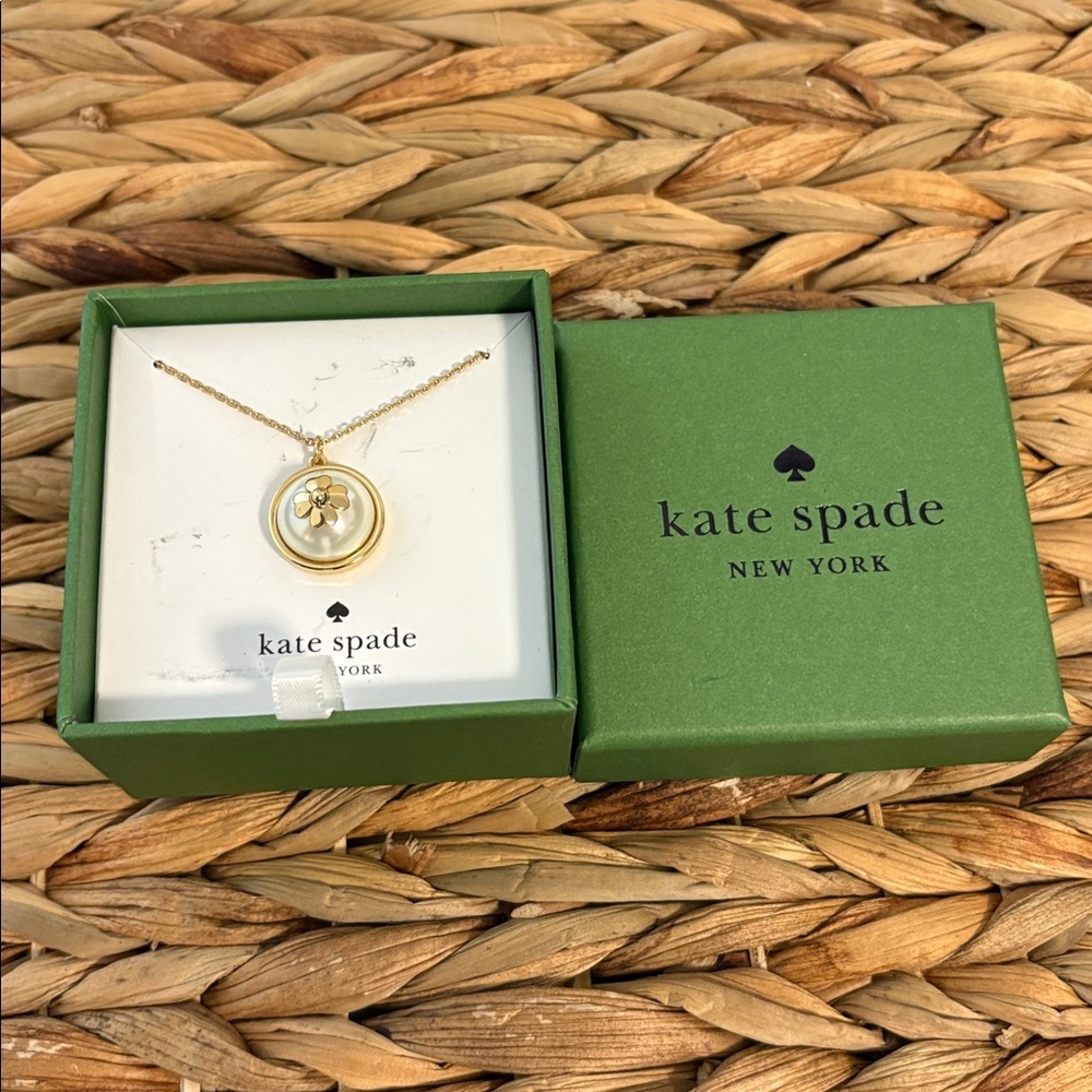 Kate Spade Gold and White Pearl Pendant Necklace - Picture 3 of 4